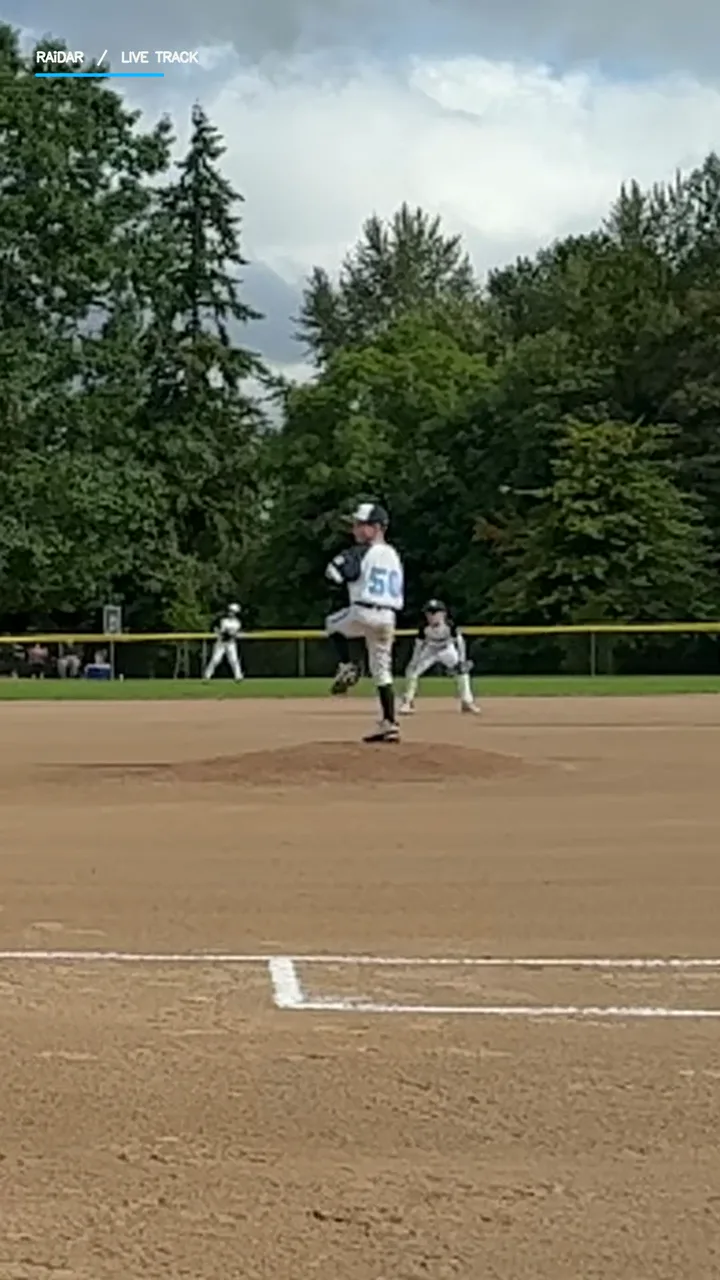 Pitcher beginning his delivery as RAiDAR records high-speed video